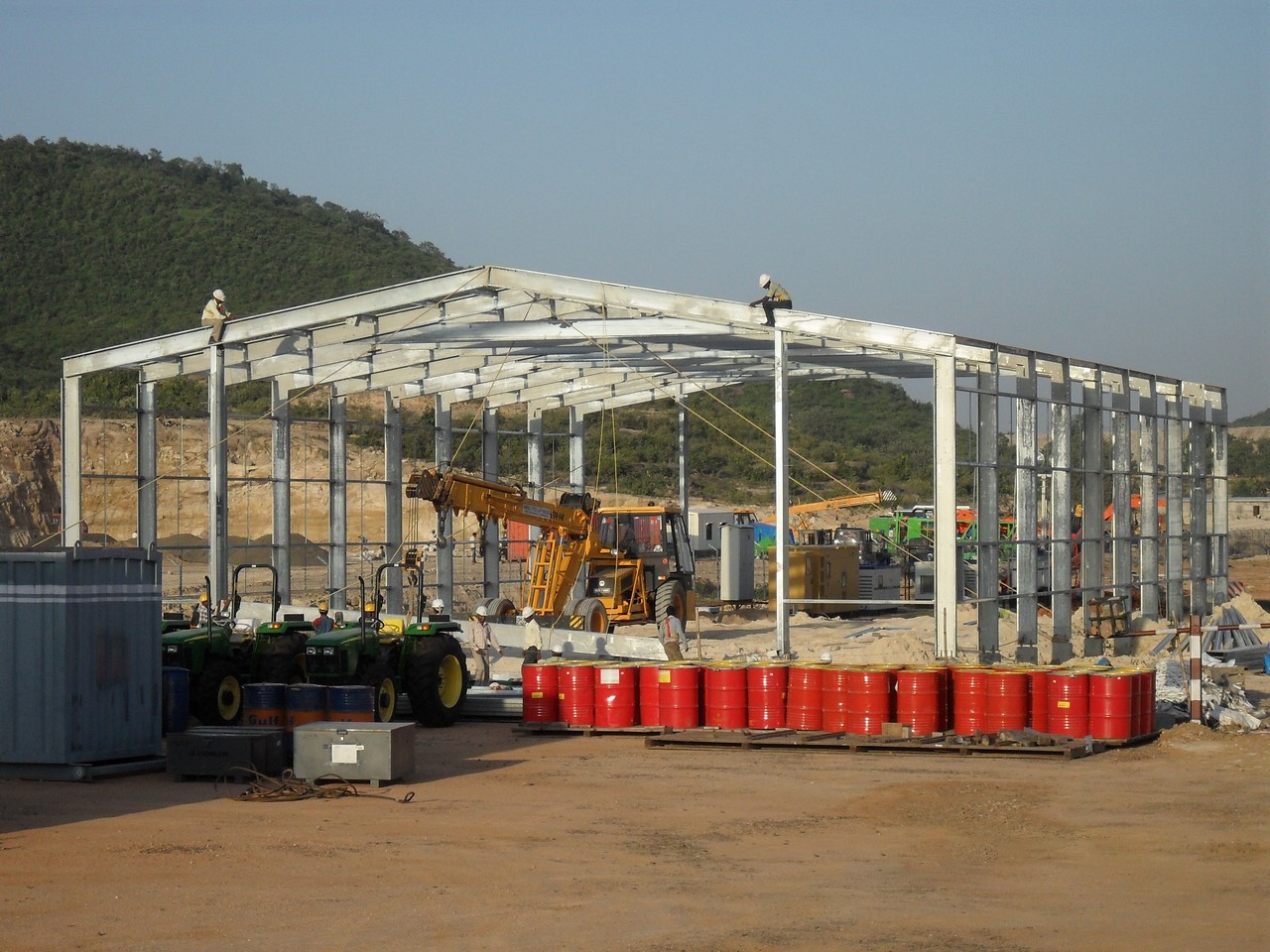 Construction of a Pre Engineered building with equipment